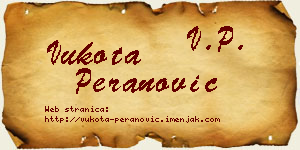 Vukota Peranović vizit kartica